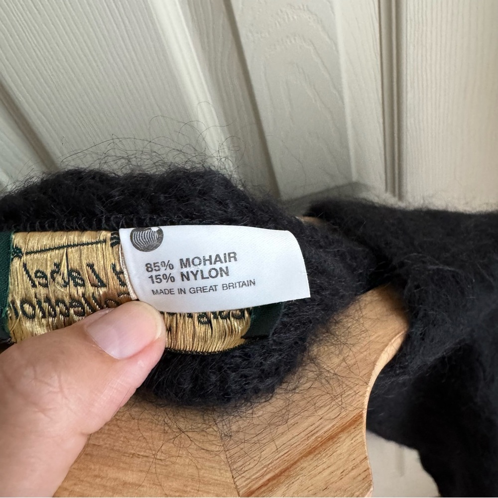 The Gold Label Designer Collection Mohair Vintage Sweater Black Made UK size S - Picture 8 of 8